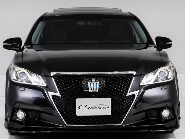 クラウンハイブリッド アスリートG (禁煙車)(サンルーフ)(黒本革シート)(オプション18インチアルミ)(TEIN車高調)(フルエアロ)ウッドコンビハンドル アダプティブハイビーム シートメモリー エアシート Bluetooth対応(11枚目)
