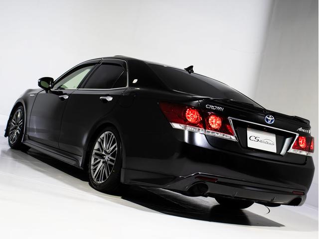 クラウンハイブリッド アスリートG (禁煙車)(サンルーフ)(黒本革シート)(オプション18インチアルミ)(TEIN車高調)(フルエアロ)ウッドコンビハンドル アダプティブハイビーム シートメモリー エアシート Bluetooth対応(17枚目)