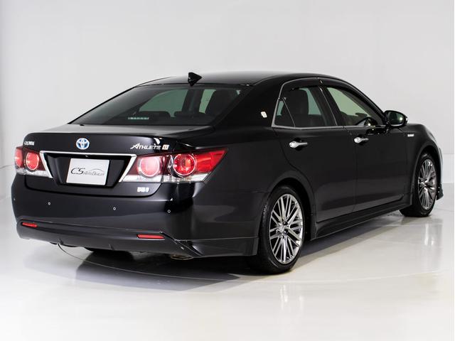 クラウンハイブリッド アスリートG 後席モニター 後期型(禁煙車)(黒本革シート)(オプション18インチアルミ)(フルエアロ)(衝突軽減ブレーキ)(踏み間違い防止機能)レーダークルーズ パーキングアシスト Bluetooth SDマルチ(19枚目)