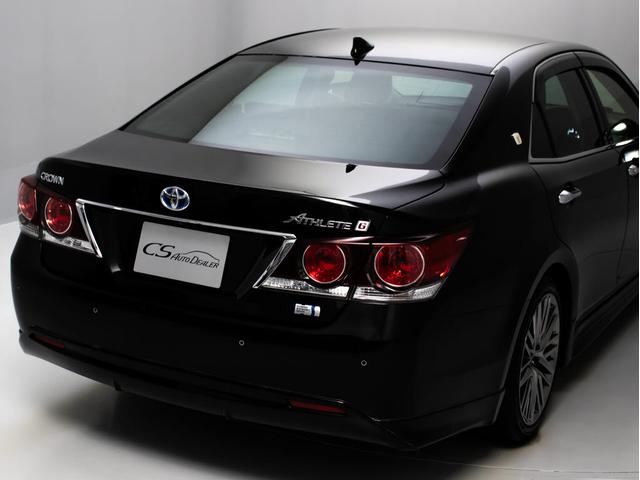 クラウンハイブリッド アスリートG 後席モニター 後期型(禁煙車)(黒本革シート)(オプション18インチアルミ)(フルエアロ)(衝突軽減ブレーキ)(踏み間違い防止機能)レーダークルーズ パーキングアシスト Bluetooth SDマルチ(27枚目)