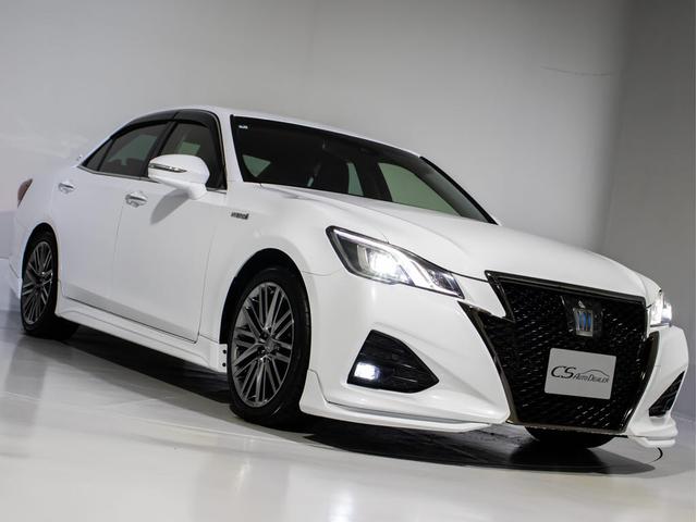クラウンハイブリッド アスリートS J-フロンティアリミテッド 後期型(特別仕様車)(オプション18インチアルミ)(フルエアロ)(トヨタセーフティセンス)(点検記録簿6枚)衝突軽減ブレーキ 踏み間違い防止機能 車線逸脱抑制LDA レーダークルーズ 専用内外装(18枚目)