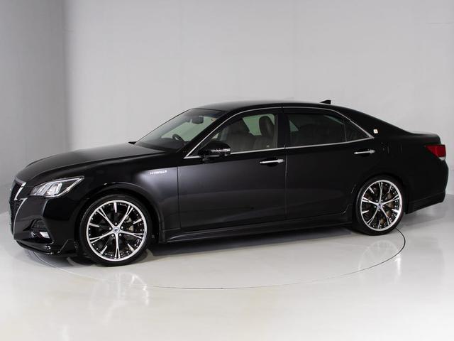 クラウンハイブリッド アスリートG 後期型(禁煙車)(黒本革シート)(パノラミックビューモニター)(20インチアルミ)(フルエアロ)(衝突軽減ブレーキ)(踏み間違い防止機能)レーダークルーズ アダプティブハイビーム Bluetooth(17枚目)