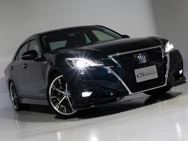 クラウンハイブリッド アスリートG 後期型(禁煙車)(黒本革シート)(パノラミックビューモニター)(20インチアルミ)(フルエアロ)(衝突軽減ブレーキ)(踏み間違い防止機能)レーダークルーズ アダプティブハイビーム Bluetooth(20枚目)