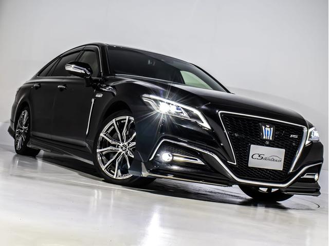 クラウンハイブリッド ＲＳアドバンス　後期型（モデリスタエアロ）（黒本革シート）（社外１９インチアルミ）（パノラミックビューモニター）（セーフティパッケージプラス）デジタルインナーミラー　車線逸脱抑制ＬＴＡ　衝突軽減ブレーキ　記録簿５枚（5枚目）