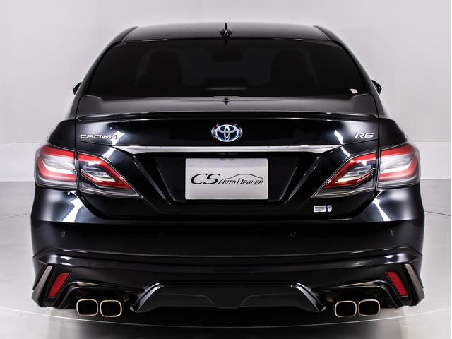 クラウンハイブリッド ＲＳアドバンス　後期型（モデリスタエアロ）（黒本革シート）（社外１９インチアルミ）（パノラミックビューモニター）（セーフティパッケージプラス）デジタルインナーミラー　車線逸脱抑制ＬＴＡ　衝突軽減ブレーキ　記録簿５枚（16枚目）