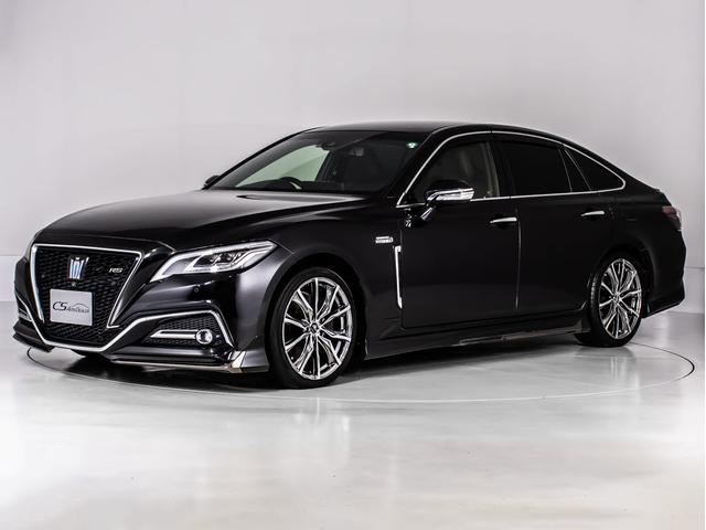 クラウンハイブリッド ＲＳアドバンス　後期型（モデリスタエアロ）（黒本革シート）（社外１９インチアルミ）（パノラミックビューモニター）（セーフティパッケージプラス）デジタルインナーミラー　車線逸脱抑制ＬＴＡ　衝突軽減ブレーキ　記録簿５枚（17枚目）