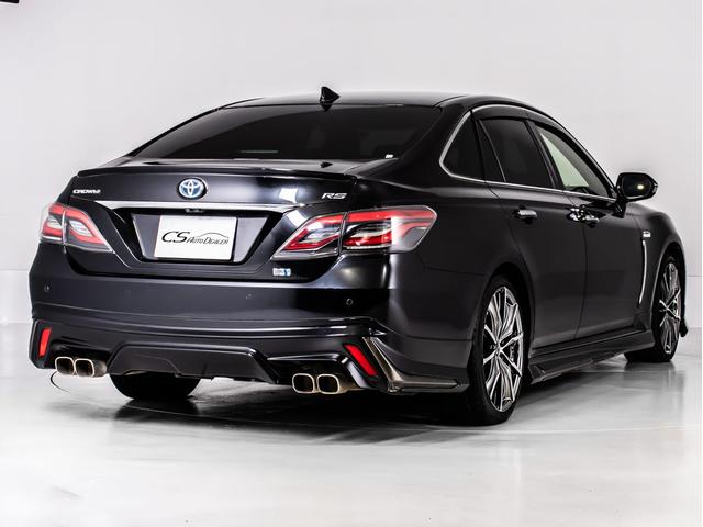 クラウンハイブリッド ＲＳアドバンス　後期型（モデリスタエアロ）（黒本革シート）（社外１９インチアルミ）（パノラミックビューモニター）（セーフティパッケージプラス）デジタルインナーミラー　車線逸脱抑制ＬＴＡ　衝突軽減ブレーキ　記録簿５枚（19枚目）