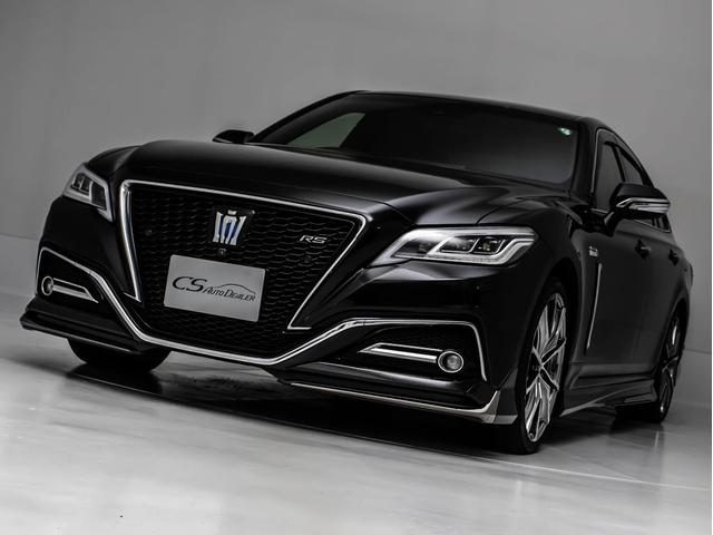 クラウンハイブリッド ＲＳアドバンス　後期型（モデリスタエアロ）（黒本革シート）（社外１９インチアルミ）（パノラミックビューモニター）（セーフティパッケージプラス）デジタルインナーミラー　車線逸脱抑制ＬＴＡ　衝突軽減ブレーキ　記録簿５枚（21枚目）