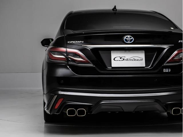 クラウンハイブリッド ＲＳアドバンス　後期型（モデリスタエアロ）（黒本革シート）（社外１９インチアルミ）（パノラミックビューモニター）（セーフティパッケージプラス）デジタルインナーミラー　車線逸脱抑制ＬＴＡ　衝突軽減ブレーキ　記録簿５枚（28枚目）