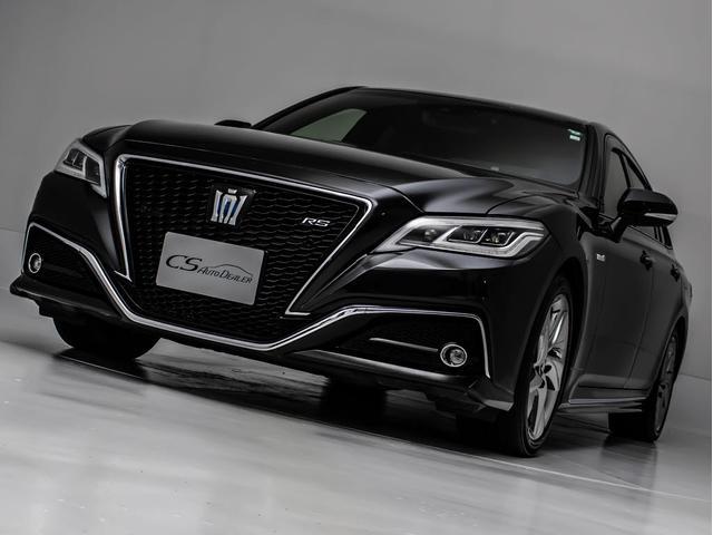 クラウンハイブリッド ＲＳアドバンス　（黒本革シート）（トヨタセーフティパッケージ）シーケンシャルウィンカー　衝突軽減ブレーキ　踏み間違い防止機能　レーダークルーズ　車線逸脱抑制ＬＴＡ　ヘッドアップディスプレイ　４本出しマフラー　ＳＤナビ（22枚目）