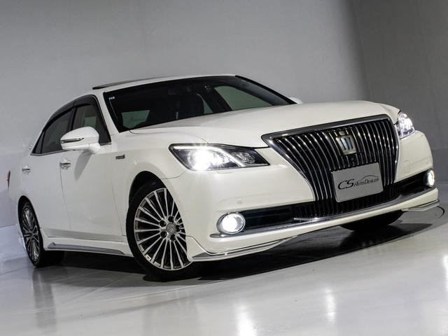 クラウンマジェスタ Fバージョン (禁煙車)(ワンオーナー)(サンルーフ)(黒本革シート)(オプション18インチアルミ)(パノラミックビューモニター)(点検記録簿15枚)衝突軽減ブレーキ 踏み間違い防止機能 BSM Bluetooth(23枚目)