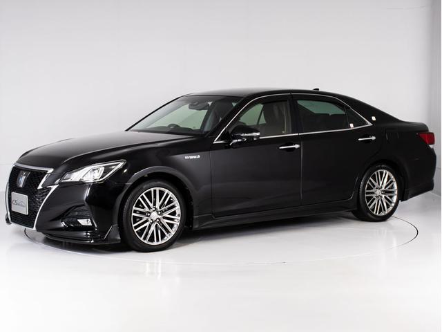 クラウンハイブリッド アスリートＳ　後期型（黒本革シート）（オプション１８インチアルミ）（フルエアロ）（トヨタセーフティセンス）衝突軽減ブレーキ　踏み間違い防止機能　車線逸脱抑制ＬＤＡ　レーダークルーズ　オートマチックハイビーム（14枚目）