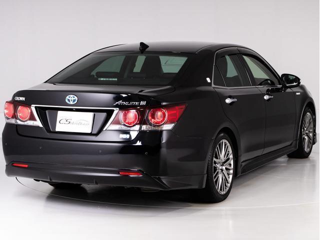 クラウンハイブリッド アスリートＳ　後期型（黒本革シート）（オプション１８インチアルミ）（フルエアロ）（トヨタセーフティセンス）衝突軽減ブレーキ　踏み間違い防止機能　車線逸脱抑制ＬＤＡ　レーダークルーズ　オートマチックハイビーム（17枚目）