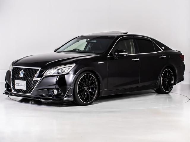 クラウンハイブリッド アスリートＳ　（サンルーフ）（黒本革シート）（ＲＡＹＳ２０インチアルミ）（フルエアロ）シート＆ステアリングヒーター　Ｂｌｕｔｏｏｔｈ対応　レギュラーガソリン仕様　ＨＤＤマルチナビ　カラーバックカメラ　パワーシート（8枚目）