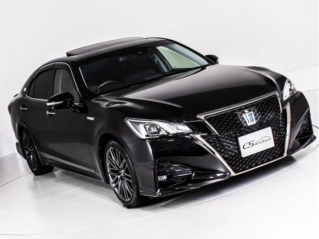 クラウンハイブリッド アスリートＳ　Ｊ－フロンティアリミテッド　後期型（特別仕様車）（サンルーフ）（黒本革シート）（オプション１８インチアルミ）（トヨタセーフティセンス）衝突軽減ブレーキ　踏み間違い防止機能　レーダークルーズ　車線逸脱抑制ＬＤＡ　エアシート（6枚目）