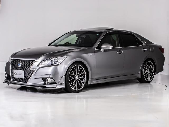 クラウンハイブリッド アスリートＳ　オートサロン出展モデル「プレシャスメタルカスタム」（禁煙車）（サンルーフ）（プレミアムサウンド）パノラミックビュー（黒本革シート）（衝突軽減ブレーキ）（踏み間違い防止機能）車高調（２０インチアルミ）（12枚目）