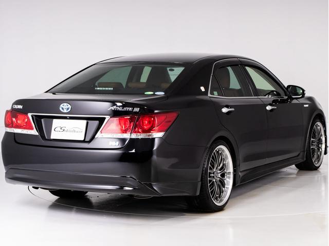 クラウンハイブリッド アスリートＳ　（特注フォーブレザーシート）（新品２０インチアルミホイール）（新品タイヤ）（フルエアロ）（点検記録簿８枚）Ｂｌｕｅｔｏｏｔｈ対応　レギュラーガソリン仕様　シート＆ステアリングヒーター　ＨＤＤマルチナビ（17枚目）