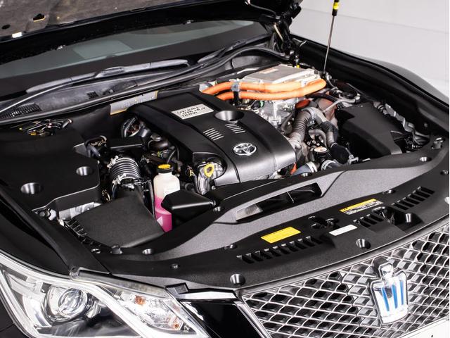 クラウンハイブリッド アスリートＳ　（特注フォーブレザーシート）（新品２０インチアルミホイール）（新品タイヤ）（フルエアロ）（点検記録簿８枚）Ｂｌｕｅｔｏｏｔｈ対応　レギュラーガソリン仕様　シート＆ステアリングヒーター　ＨＤＤマルチナビ（30枚目）