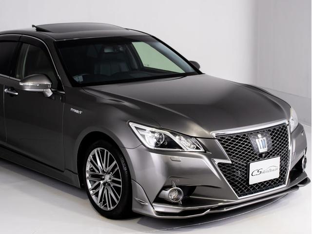 クラウンハイブリッド アスリートＧ　「マンガンラスターカスタム」（サンルーフ）（禁煙車）（ワンオーナー）（黒本革シート）（オプション１８インチアルミ）（パノラミックビューモニター）（フルエアロ）衝突軽減ブレーキ　踏み間違い防止機能（19枚目）