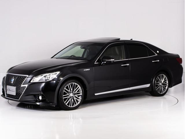 クラウンハイブリッド アスリートＧ　（禁煙車）（サンルーフ）（黒本革シート）（オプション１８インチアルミ）（衝突軽減ブレーキ）（踏み間違い防止機能）レーダークルーズ　アダプティブハイビーム　シートメモリー　エアシート　Ｂｌｕｅｔｏｏｔｈ（17枚目）