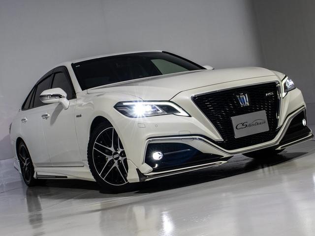 クラウンハイブリッド ＲＳアドバンス　（禁煙車）（モデリスタエアロ）（本革シート）（ＴＥＩＮ車高調）（ＢＢＳ１８インチアルミ）（フルエアロ）新品タイヤデジタルインナーミラー　シーケンシャルウィンカー　トヨタセーフティパッケージ（19枚目）