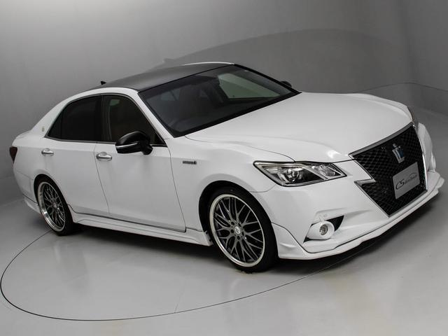 クラウンハイブリッド アスリートＳ　オートサロン出展モデル（禁煙車）（特注フォーブレザーシート）（２０インチアルミ）（フルエアロ）（レクサスパール＆ルーフブラックカスタム）衝突軽減ブレーキ　踏み間違い防止機能　　Ｂｌｕｅｔｏｏｔｈ対応（23枚目）
