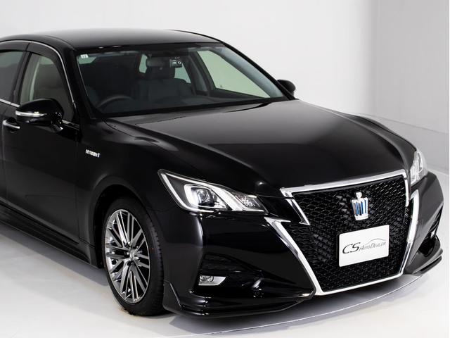 クラウンハイブリッド アスリートＳ　後期型（禁煙車）（黒本革シート）（オプション１８インチアルミホイール）（フルエアロ）ＳＤナビ　Ｂｌｕｅｔｏｏｔｈ対応　レギュラーガソリン仕様　シートヒーター　ステアリングヒーター　スパッタリングアルミ（5枚目）