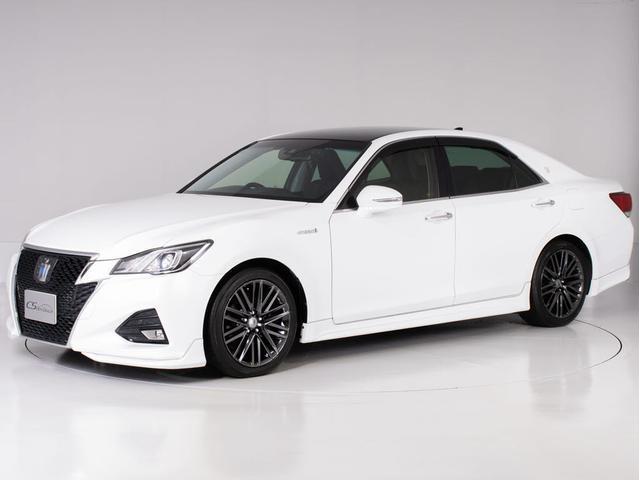 クラウンハイブリッド アスリートＳ　後期型（特注フォーブレザーシート）（オプション１８インチアルミ）（フルエアロ）（ルーフブラック）セーフティセンス　衝突軽減ブレーキ　踏み間違い防止機能　車線逸脱抑制　レーダークルーズ　オートハイビーム（17枚目）