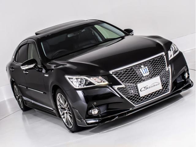 クラウンハイブリッド アスリートS (サンルーフ)(黒本革シート)(オプション18インチアルミ)(フルエアロ)(新品タイヤ)(衝突軽減ブレーキ)(踏み間違い防止機能)レーダークルーズ 記録簿8枚 Bluetooth対応 レギュラー仕様(6枚目)