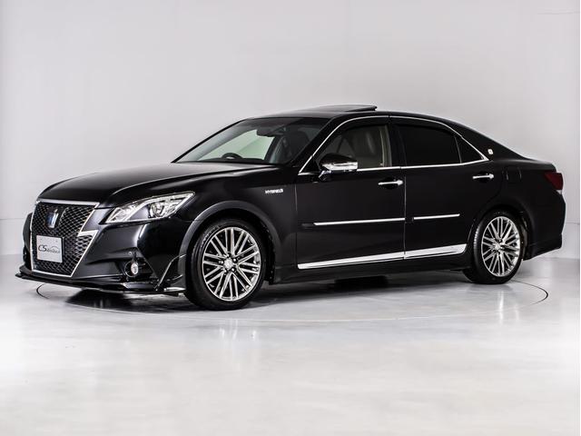 クラウンハイブリッド アスリートS (サンルーフ)(黒本革シート)(オプション18インチアルミ)(フルエアロ)(新品タイヤ)(衝突軽減ブレーキ)(踏み間違い防止機能)レーダークルーズ 記録簿8枚 Bluetooth対応 レギュラー仕様(15枚目)