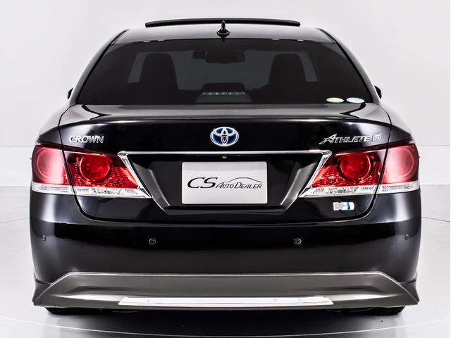クラウンハイブリッド アスリートS (サンルーフ)(黒本革シート)(オプション18インチアルミ)(フルエアロ)(新品タイヤ)(衝突軽減ブレーキ)(踏み間違い防止機能)レーダークルーズ 記録簿8枚 Bluetooth対応 レギュラー仕様(16枚目)