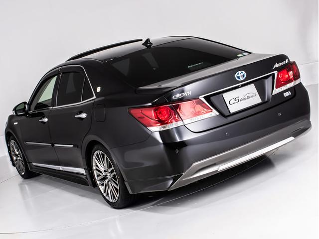 クラウンハイブリッド アスリートS (サンルーフ)(黒本革シート)(オプション18インチアルミ)(フルエアロ)(新品タイヤ)(衝突軽減ブレーキ)(踏み間違い防止機能)レーダークルーズ 記録簿8枚 Bluetooth対応 レギュラー仕様(19枚目)