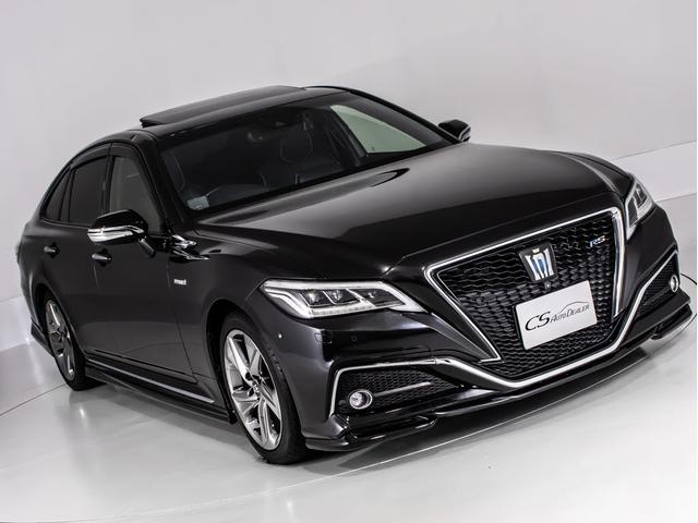 クラウンハイブリッド ＲＳアドバンス　（サンルーフ）（黒本革シート）（パノラミックビューモニター）（フルエアロ）（トヨタセーフティセンス）衝突軽減ブレーキ　踏み間違い防止機能　車線逸脱抑制ＬＴＡ　シーケンシャルウィンカー　ＢＳＭ　ＳＤナビ（7枚目）