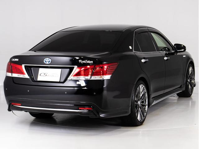 クラウンハイブリッド ロイヤルサルーン　後期型（トヨタセーフティセンス）（フルエアロ）（レイズ２０インチアルミ）（衝突軽減ブレーキ）（踏み間違い防止機能）（車線逸脱抑制ＬＤＡ）レーダークルーズ　オートマチックハイビーム　Ｂｌｕｅｔｏｏｔｈ（18枚目）
