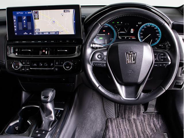 クラウンハイブリッド ＲＳアドバンス　後期型（禁煙車）（黒本革シート）（フルエアロ）（トヨタセーフティセンス）１２．３インチＳＤナビ　衝突軽減ブレーキ　踏み間違い防止機能　車線逸脱抑制ＬＴＡ　オートハイビーム　シーケンシャルウィンカー（34枚目）
