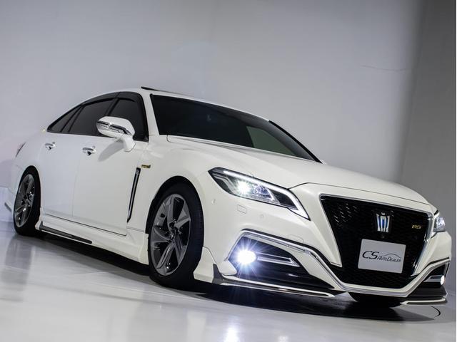 クラウンハイブリッド ＲＳアドバンス　（サンルーフ）（モデリスタフルエアロ＆マフラー）（黒本革シート）（パノラミックビューモニター）（セーフティパッケージプラス）衝突軽減ブレーキ　踏み間違い防止機能　車線逸脱抑制ＬＴＡ　シーケンシャル（21枚目）