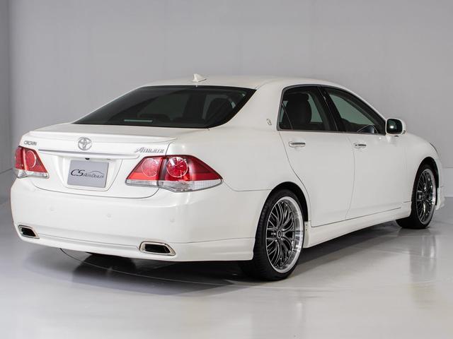 クラウン ２．５アスリート　アニバーサリーエディション　後期型（禁煙車）（特別仕様車）（専用黒本革シート）（新品２０インチアルミ）（新品タイヤ）（フルエアロ）（クリアランスソナー）専用インテリア＆エクステリア　Ｂｌｕｅｔｏｏｔｈ対応　レギュラーガソリン仕様（14枚目）