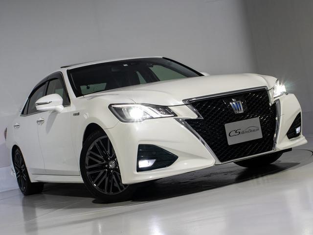 クラウンハイブリッド アスリートＳ　後期型（禁煙車）（サンルーフ）（黒本革シート）（オプション１８インチＡＷ）（トヨタセーフティセンス）衝突軽減ブレーキ　踏み間違い防止機能　レーダークルーズ　オートマチックハイビーム　車線逸脱抑制ＬＤＡ（17枚目）