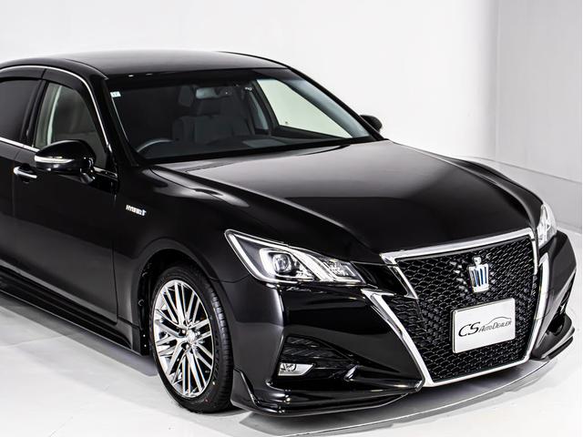 クラウンハイブリッド アスリートＳ　後期型（禁煙車）（フルエアロ）（オプション１８インチアルミ）（新品タイヤ）（黒革調シートカバー）ＳＤマルチナビ　Ｂｌｕｅｔｏｏｔｈ対応　レギューガソリン仕様　カラーバックカメラ　ＬＥＤヘッドライト（5枚目）