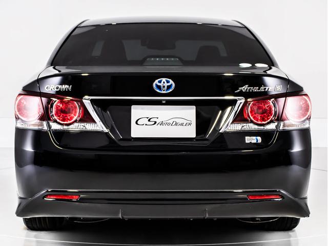 クラウンハイブリッド アスリートＳ　後期型（禁煙車）（フルエアロ）（オプション１８インチアルミ）（新品タイヤ）（黒革調シートカバー）ＳＤマルチナビ　Ｂｌｕｅｔｏｏｔｈ対応　レギューガソリン仕様　カラーバックカメラ　ＬＥＤヘッドライト（11枚目）