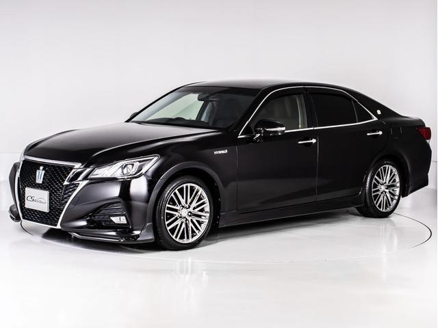 クラウンハイブリッド アスリートＳ　後期型（禁煙車）（フルエアロ）（オプション１８インチアルミ）（新品タイヤ）（黒革調シートカバー）ＳＤマルチナビ　Ｂｌｕｅｔｏｏｔｈ対応　レギューガソリン仕様　カラーバックカメラ　ＬＥＤヘッドライト（12枚目）