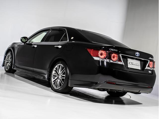 クラウンハイブリッド アスリートＳ　後期型（禁煙車）（フルエアロ）（オプション１８インチアルミ）（新品タイヤ）（黒革調シートカバー）ＳＤマルチナビ　Ｂｌｕｅｔｏｏｔｈ対応　レギューガソリン仕様　カラーバックカメラ　ＬＥＤヘッドライト（16枚目）