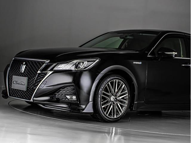 クラウンハイブリッド アスリートＳ　後期型（禁煙車）（フルエアロ）（オプション１８インチアルミ）（新品タイヤ）（黒革調シートカバー）ＳＤマルチナビ　Ｂｌｕｅｔｏｏｔｈ対応　レギューガソリン仕様　カラーバックカメラ　ＬＥＤヘッドライト（20枚目）