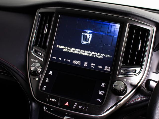 クラウンハイブリッド アスリートＳ　後期型（禁煙車）（フルエアロ）（オプション１８インチアルミ）（新品タイヤ）（黒革調シートカバー）ＳＤマルチナビ　Ｂｌｕｅｔｏｏｔｈ対応　レギューガソリン仕様　カラーバックカメラ　ＬＥＤヘッドライト（36枚目）