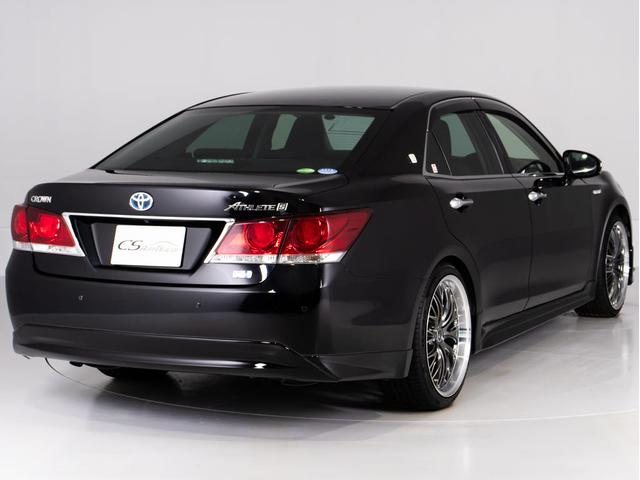 クラウンハイブリッド アスリートＳ　（黒本革シート）（パノラミックビューモニター）（フルエアロ）（新品２０インチアルミ）（新品タイヤ）（衝突軽減ブレーキ）（踏み間違い防止機能）レーダークルーズ　Ｂｌｕｅｔｏｏｔｈ　レギュラーガソリン仕様（18枚目）