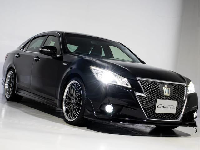 クラウンハイブリッド アスリートＳ　（黒本革シート）（パノラミックビューモニター）（フルエアロ）（新品２０インチアルミ）（新品タイヤ）（衝突軽減ブレーキ）（踏み間違い防止機能）レーダークルーズ　Ｂｌｕｅｔｏｏｔｈ　レギュラーガソリン仕様（19枚目）