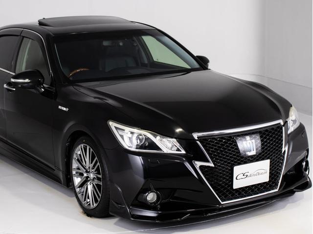 クラウンハイブリッド アスリートＧ　（禁煙車）（サンルーフ）（黒本革シート）（オプション１８インチアルミ）（新品タイヤ）（ＴＥＩＮ車高調）（フルエアロ）ウッドコンビハンドル　アダプティブハイビーム　シートメモリー　Ｂｌｕｅｔｏｏｔｈ対応（6枚目）