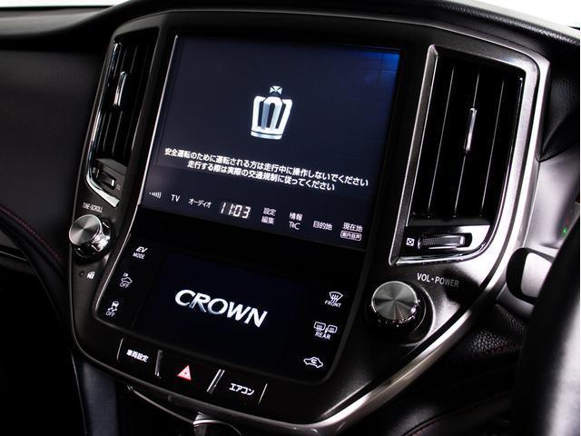 クラウンハイブリッド アスリートＧ　後席モニター　後期型（禁煙車）（黒本革シート）（オプション１８インチアルミ）（フルエアロ）（衝突軽減ブレーキ）（踏み間違い防止機能）レーダークルーズ　パーキングアシスト　Ｂｌｕｅｔｏｏｔｈ　ＳＤマルチ（42枚目）
