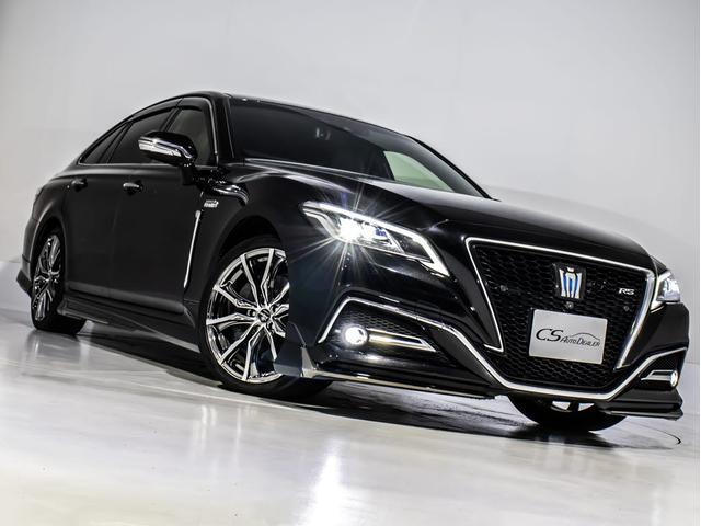 クラウンハイブリッド ＲＳアドバンス　後期型（モデリスタエアロ）（黒本革シート）（社外１９インチアルミ）（パノラミックビューモニター）（セーフティパッケージプラス）デジタルインナーミラー　車線逸脱抑制ＬＴＡ　衝突軽減ブレーキ　記録簿５枚（5枚目）