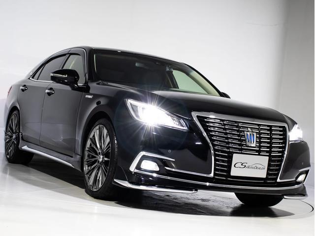 クラウンハイブリッド ロイヤルサルーン　後期型（トヨタセーフティセンス）（フルエアロ）（レイズ２０インチアルミ）（衝突軽減ブレーキ）（踏み間違い防止機能）（車線逸脱抑制ＬＤＡ）レーダークルーズ　オートマチックハイビーム　Ｂｌｕｅｔｏｏｔｈ（19枚目）